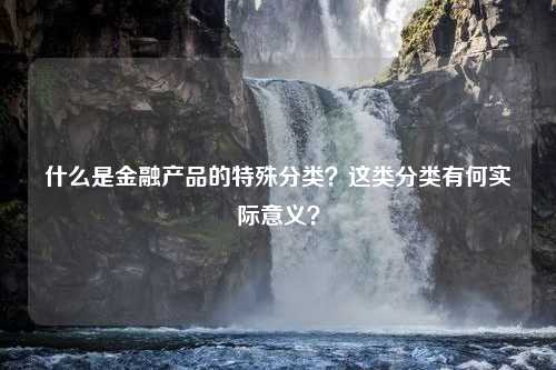 什么是金融产品的特殊分类？这类分类有何实际意义？